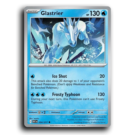Glastrier 054/217 Ascended Heroes Uncommon Pokemon Card TCG Near Mint NM