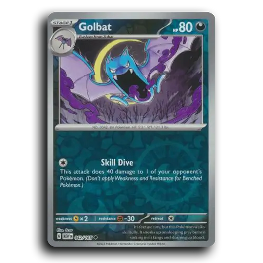 Golbat 042/165 151 Uncommon Pokemon Card TCG Reverse Holo
