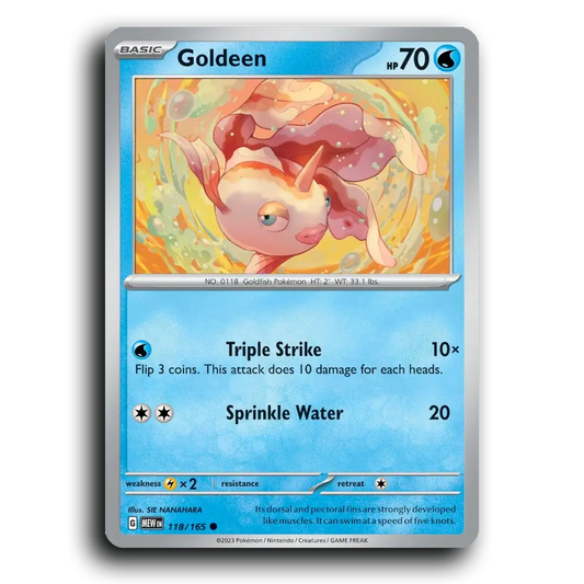 Goldeen 118/165 151 Common Pokemon Card TCG Near Mint NM