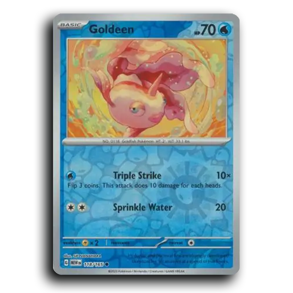 Goldeen 118/165 151 Common Pokemon Card TCG Near Mint NM Reverse Holo