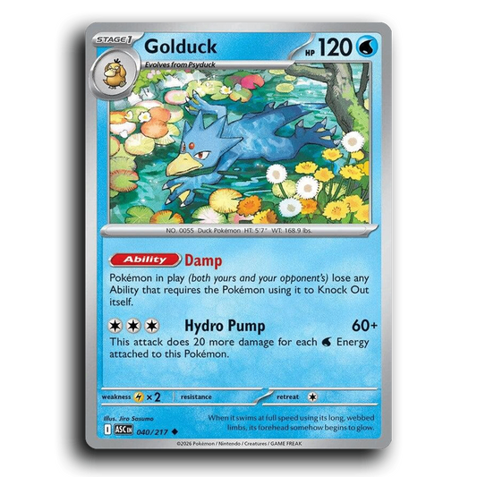 Golduck 040/217 Ascended Heroes Uncommon Pokemon Card TCG Near Mint NM