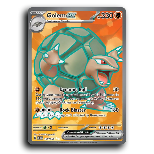 Golem ex 189/165 151 Ultra Rare Pokemon Card TCG Near Mint NM Holofoil