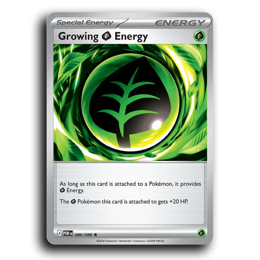 Growing Grass Energy (086/088) [Perfect Order] Rare Pokemon Card TCG Near Mint NM