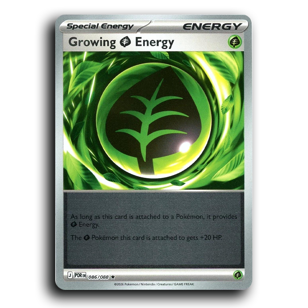 Growing Grass Energy (086/088) [Perfect Order] Rare Pokemon Card TCG Near Mint NM Reverse Holo