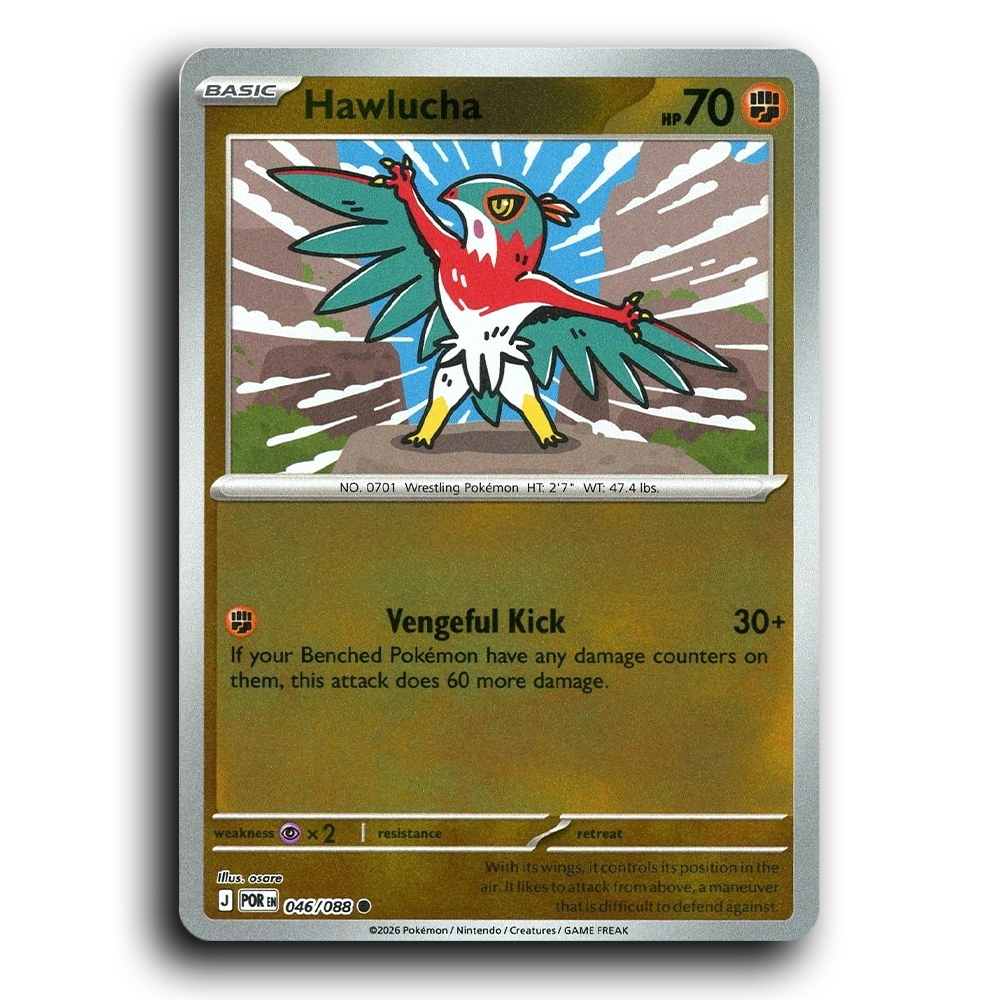 Hawlucha (046/088) [Perfect Order] Common Pokemon Card TCG Near Mint NM Reverse Holo