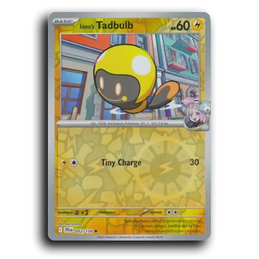 Iono's Tadbulb 052/159 Journey Together Common Pokemon Card TCG Reverse Holo