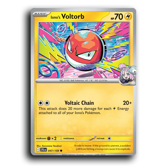 Iono's Voltorb 047/159 Journey Together Common Pokemon Card TCG