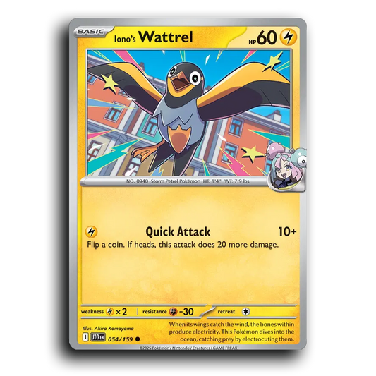 Iono's Wattrel 054/159 Journey Together Common Pokemon Card TCG
