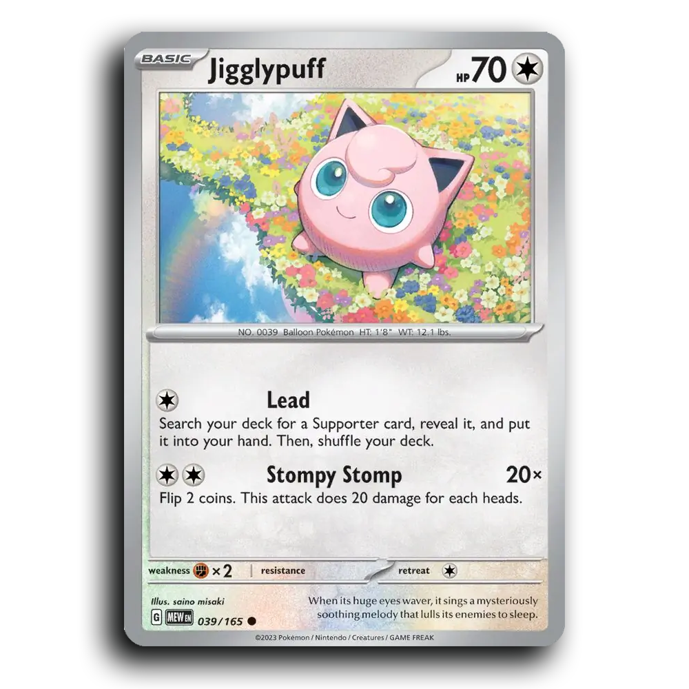 Jigglypuff 039/165 151 Common Pokemon Card TCG