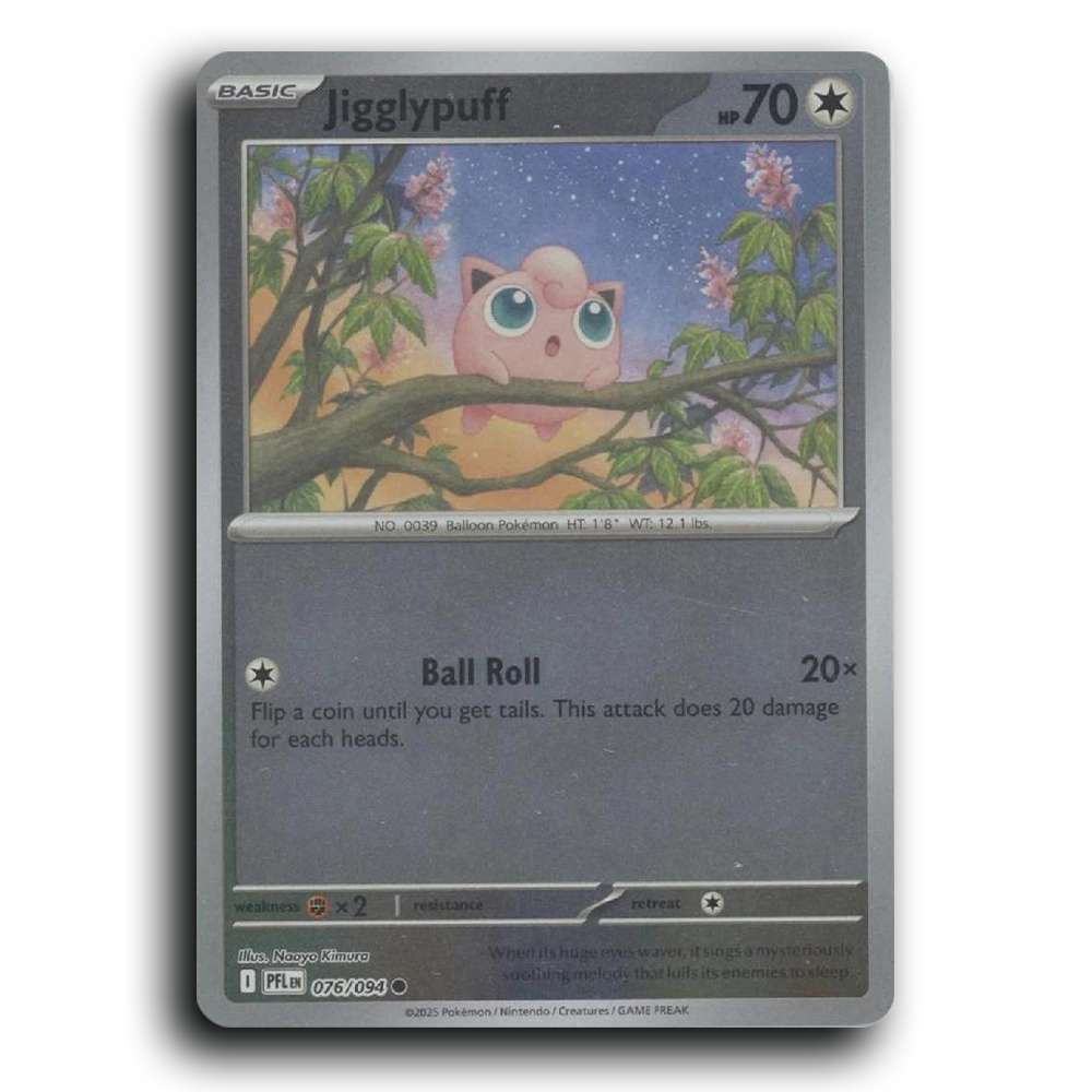 Jigglypuff (076/094) [Phantasmal Flames] Common Pokemon Card TCG Near Mint NM Reverse Holo