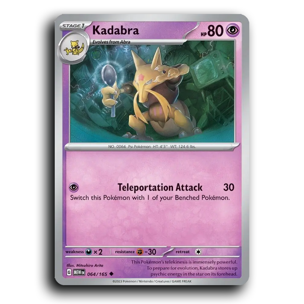 Kadabra 064/165 151 Uncommon Pokemon Card TCG