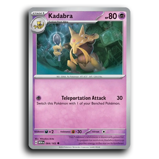 Kadabra 064/165 151 Uncommon Pokemon Card TCG