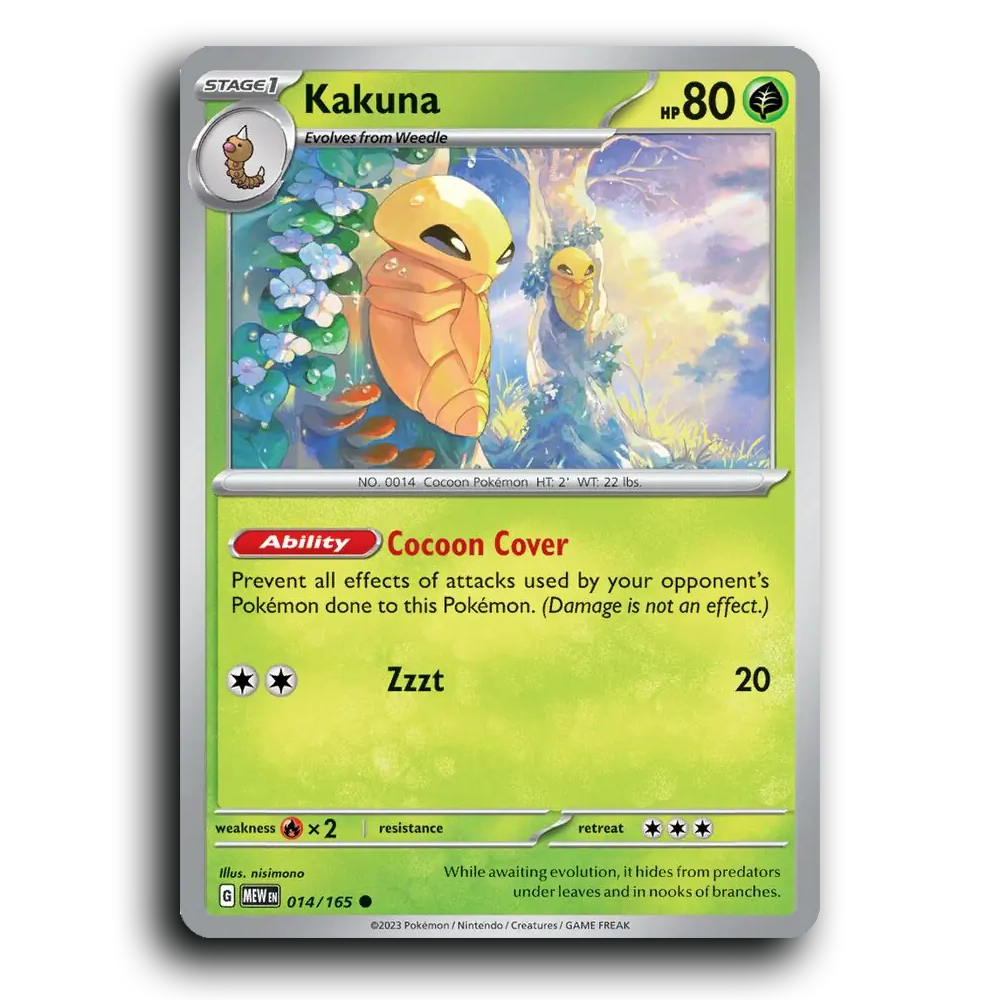 Kakuna 014/165 151 Common Pokemon Card TCG