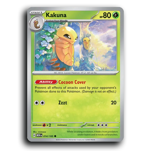 Kakuna 014/165 151 Common Pokemon Card TCG