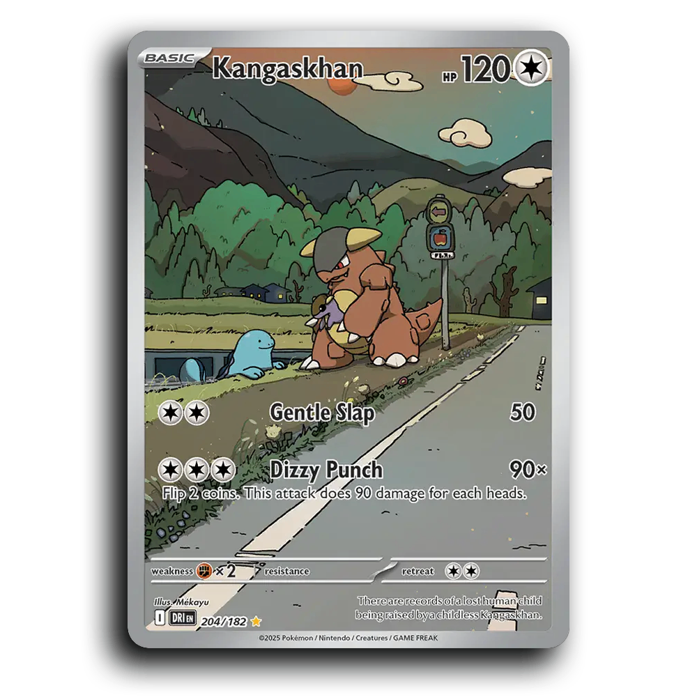 Kangaskhan 204/182 Destined Rivals Illustration Rare Pokemon TCG Holofoil