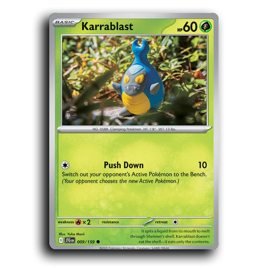Karrablast Journey Together 009/159 Common Near Mint Pokemon Card TCG