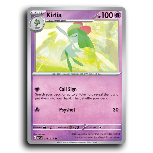 Kirlia 088/217 Ascended Heroes Common Pokemon Card TCG Near Mint NM