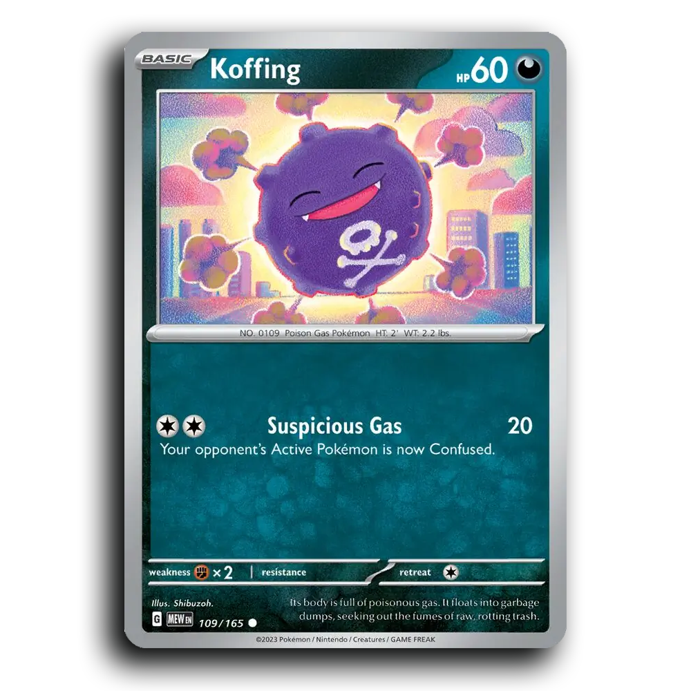 Koffing 109/165 151 Common Pokemon Card TCG Near Mint NM