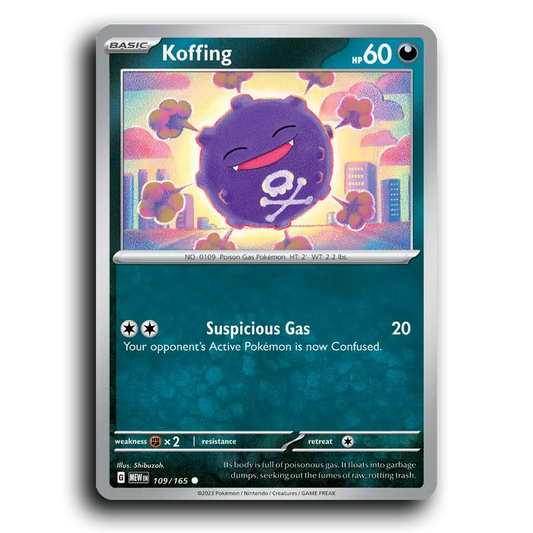 Koffing 109/165 151 Common Pokemon Card TCG Near Mint NM