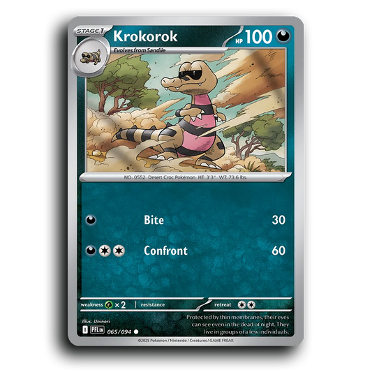 Krokorok (065/094) [Phantasmal Flames] Common Pokemon Card TCG Near Mint NM