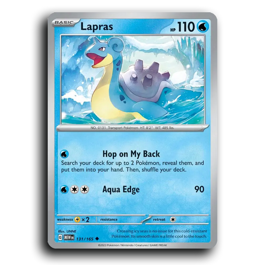 Lapras 131/165 151 Uncommon Pokemon Card TCG Near Mint NM