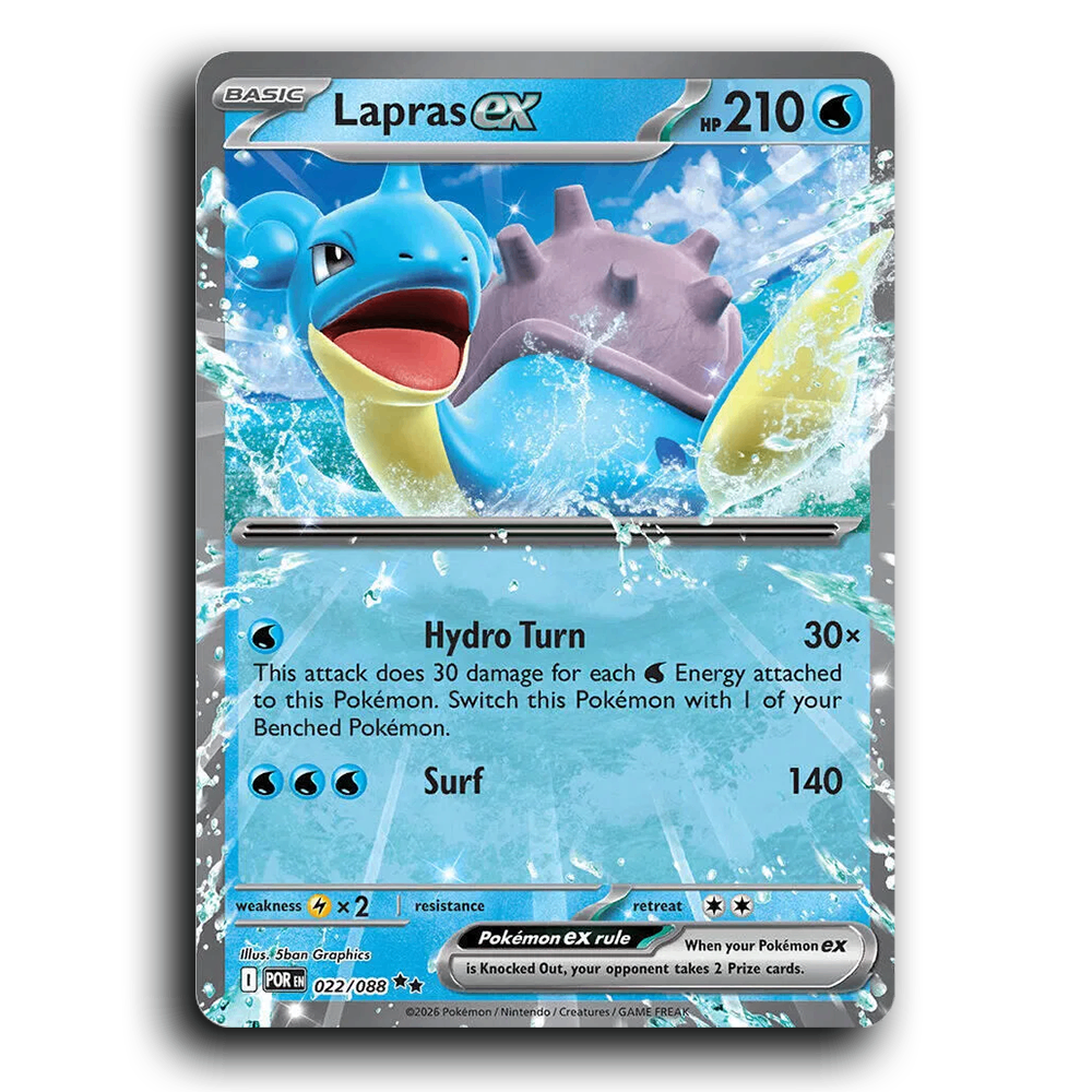 Lapras ex (022/088) [Perfect Order] Double Rare Pokemon Card TCG Near Mint NM Holofoil