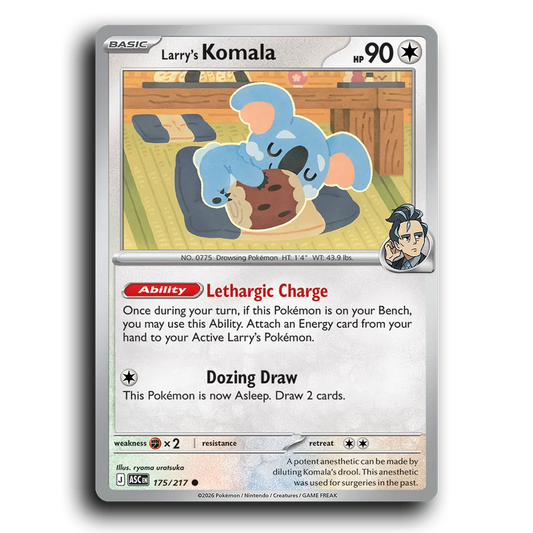 Larry's Komala 175/217 Ascended Heroes Common Pokemon Card TCG Near Mint NM 
