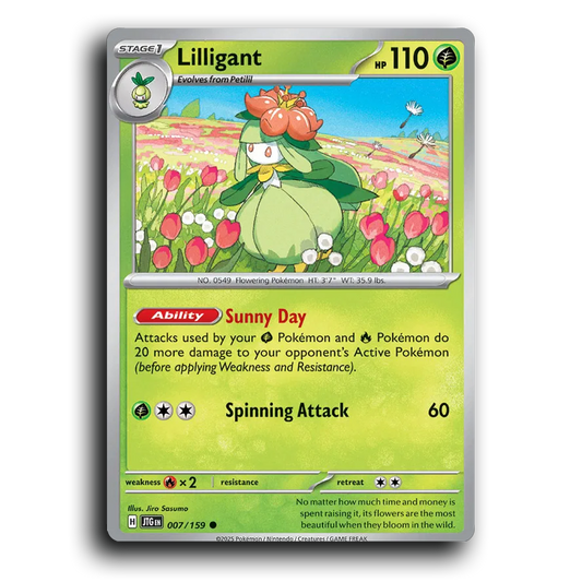 Lilligant Journey Together 007/159 Common Near Mint Pokemon Card TCG