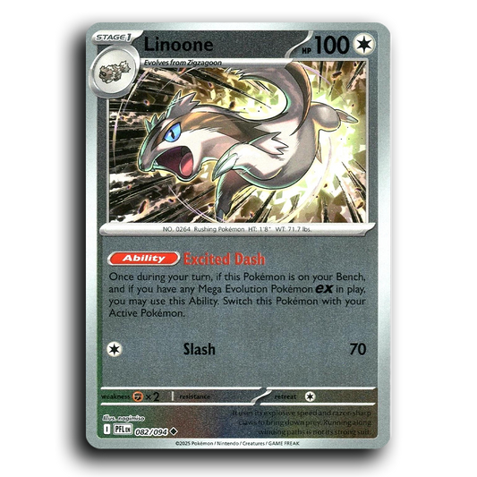 Linoone (082/094) [Phantasmal Flames] Uncommon Pokemon Card TCG Near Mint NM Reverse Holo