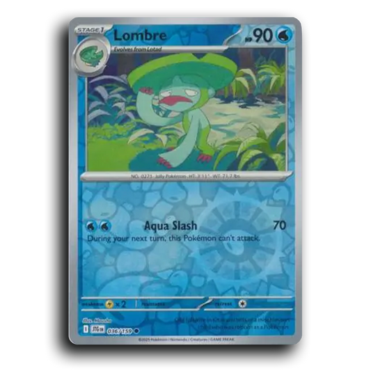 Lombre 036/159 Journey Together Common Pokemon Card TCG Reverse Holo