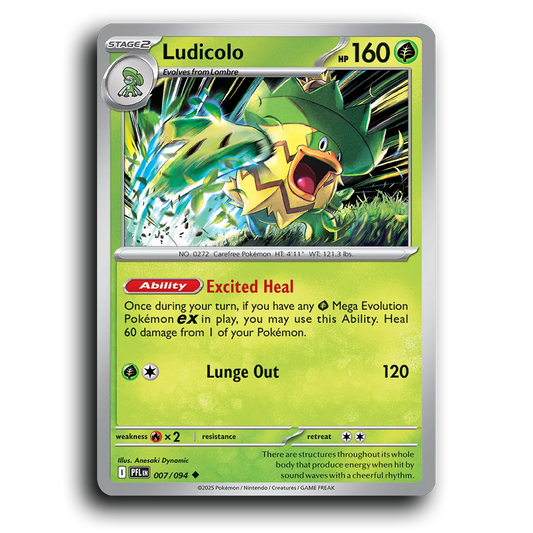 Ludicolo (007/094) [Phantasmal Flames] Uncommon Pokemon Card TCG Near Mint NM
