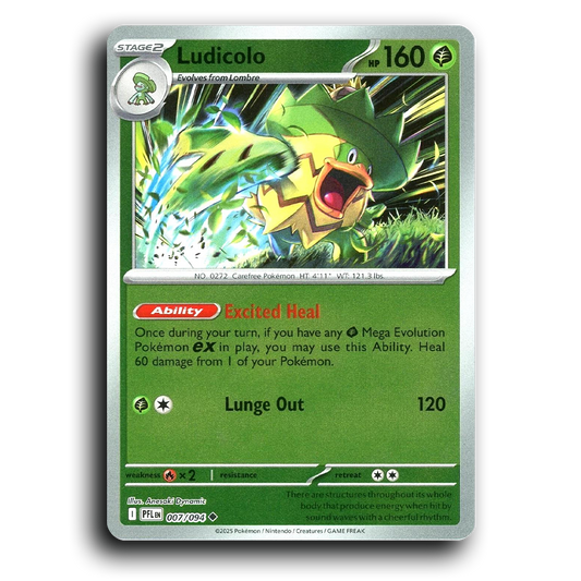 Ludicolo (007/094) [Phantasmal Flames] Uncommon Pokemon Card TCG Near Mint NM Reverse Holo