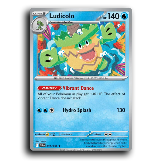 Ludicolo 037/159 Journey Together Rare Pokemon Card TCG
