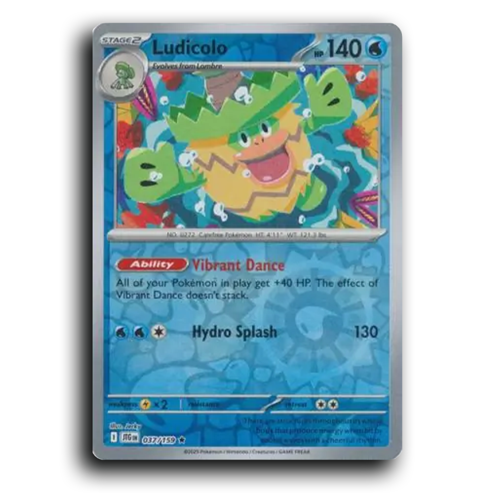 Ludicolo 037/159 Journey Together Rare Pokemon Card TCG Reverse Holo