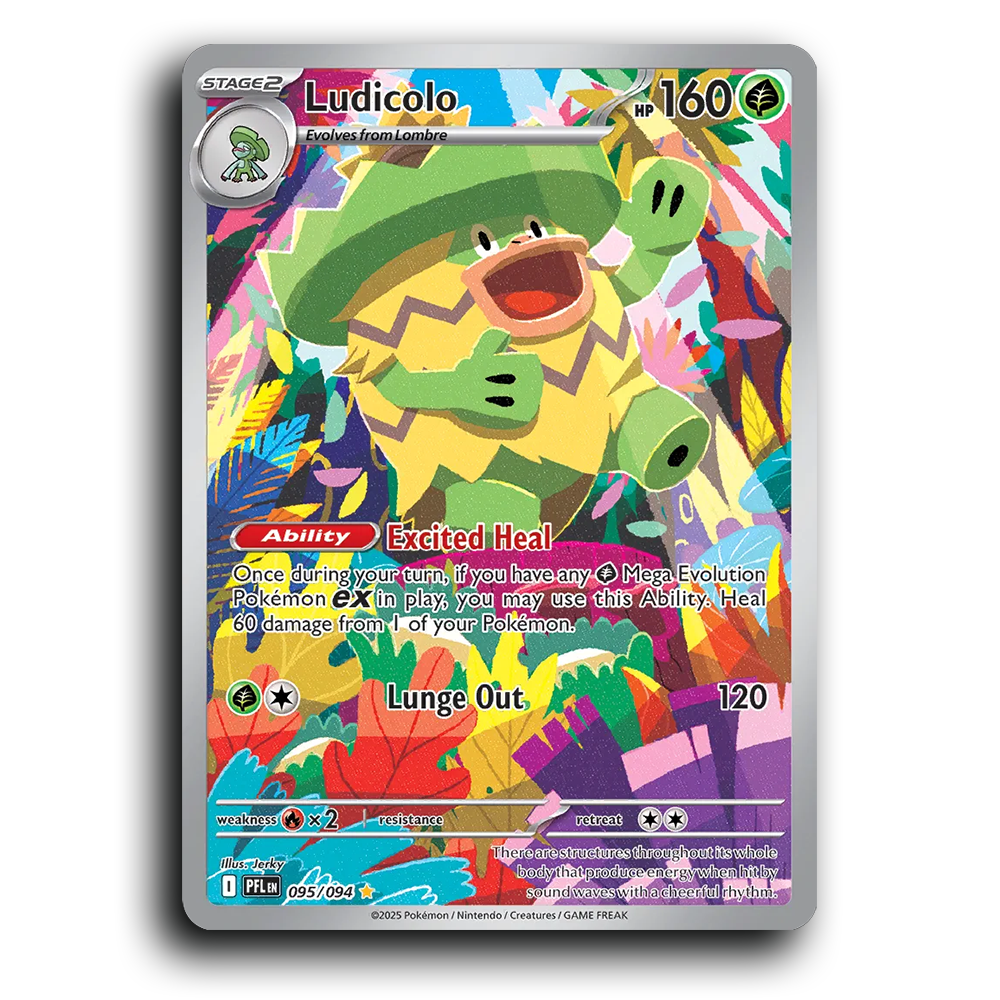 Ludicolo (095/094) [Phantasmal Flames] Illustration Rare Pokemon Card TCG Near Mint NM Holofoil