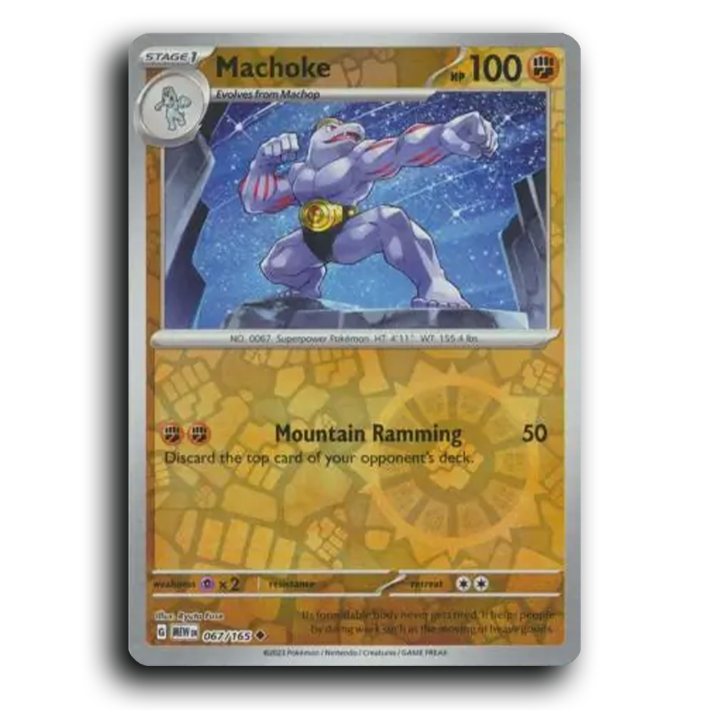Machoke 067/165 151 Uncommon Pokemon Card TCG Reverse Holo