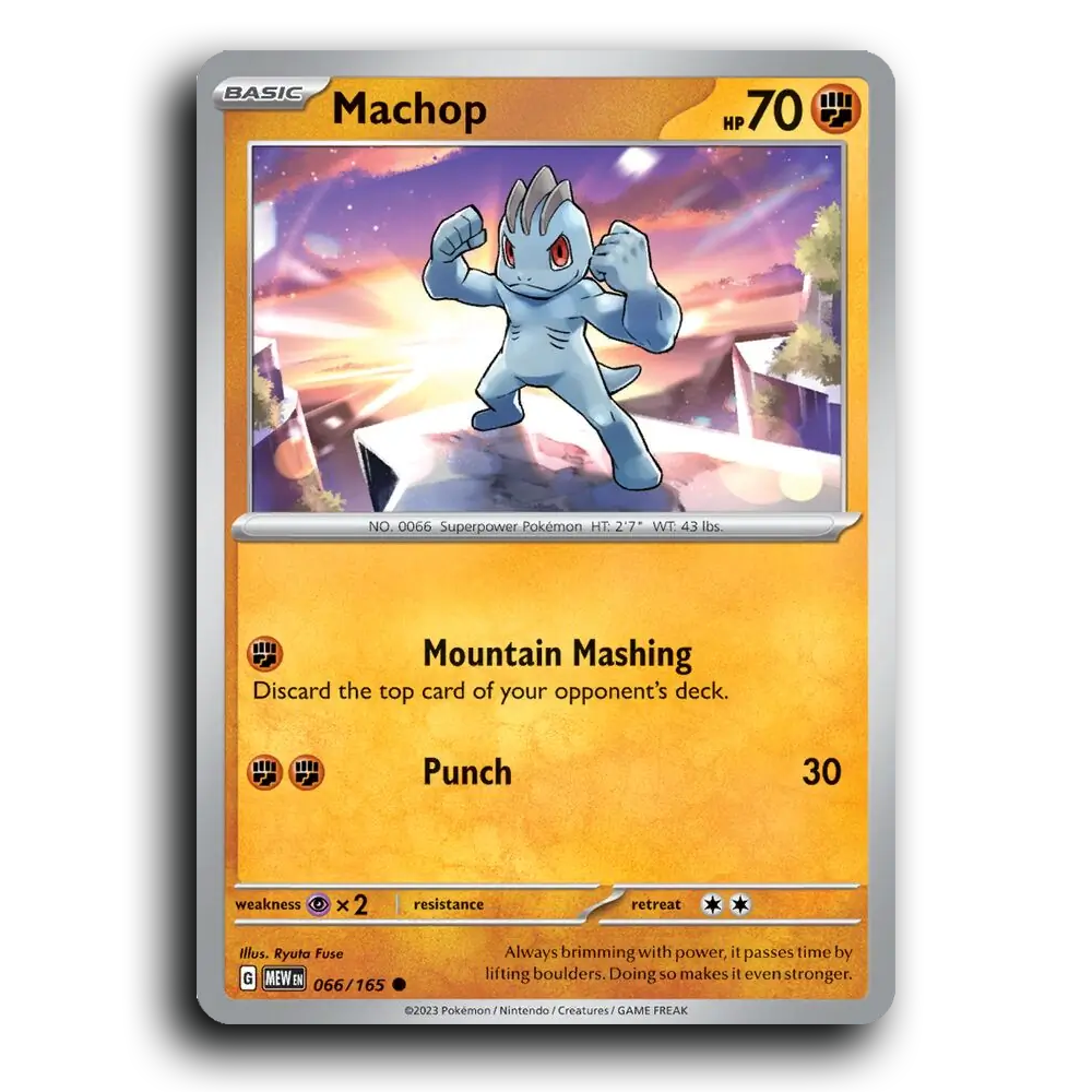 Machop 066/165 151 Common Pokemon Card TCG