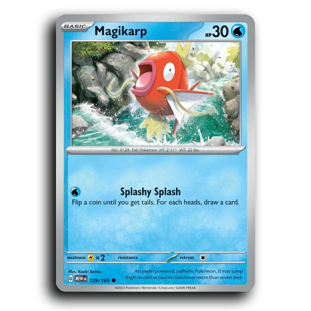 Magikarp 129/165 151 Common Pokemon Card TCG Near Mint NM