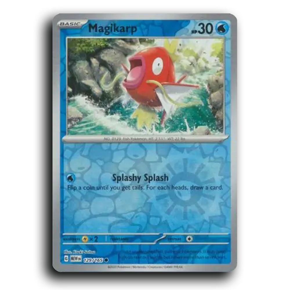Magikarp 129/165 151 Common Pokemon Card TCG Near Mint NM Reverse Holo