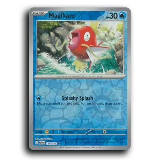 Magikarp 129/165 151 Common Pokemon Card TCG Near Mint NM Reverse Holo