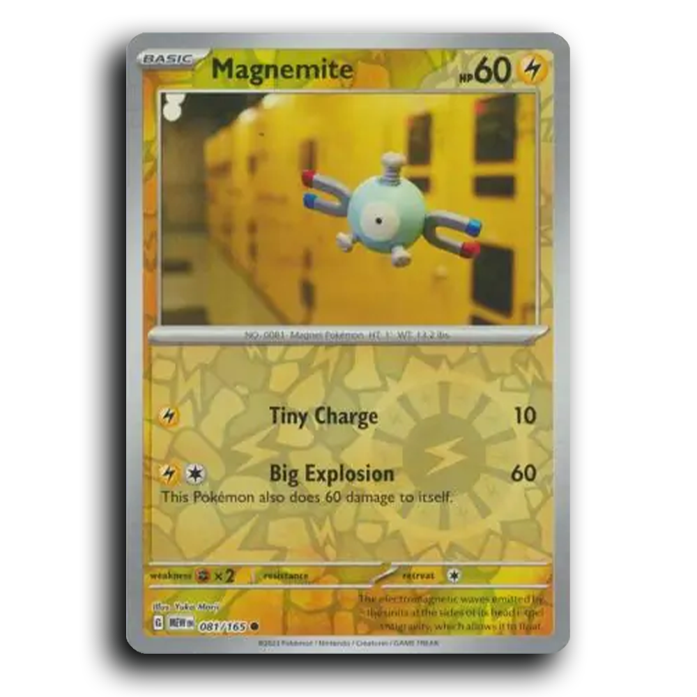 Magnemite 081/165 151 Common Pokemon Card TCG Near Mint NM Reverse Holo