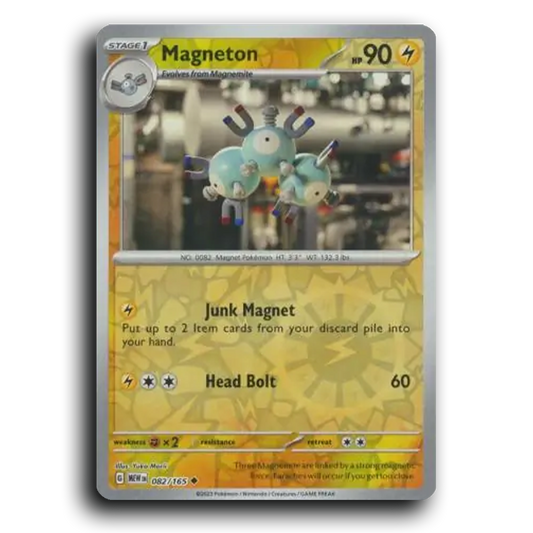 Magneton 082/165 151 Uncommon Pokemon Card TCG Near Mint NM Reverse Holo