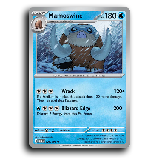 Mamoswine (025/094) [Phantasmal Flames] Uncommon Pokemon Card TCG Near Mint NM