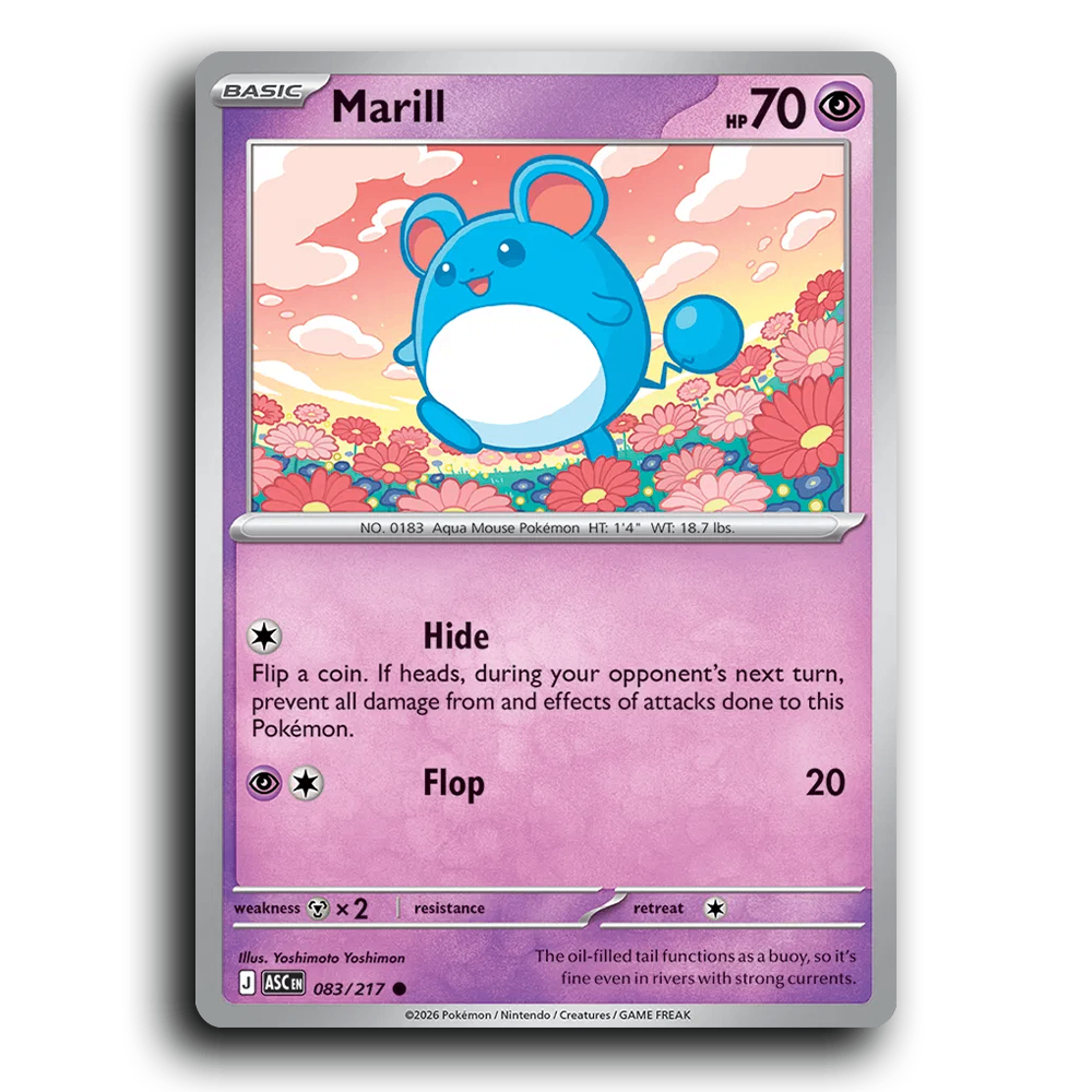Marill 083/217 Ascended Heroes Common Pokemon Card TCG Near Mint NM