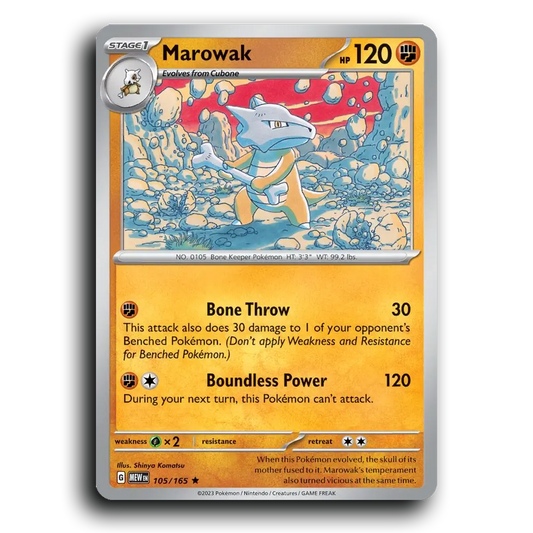 Marowak 105/165 151 Rare Pokemon Card TCG Near Mint NM