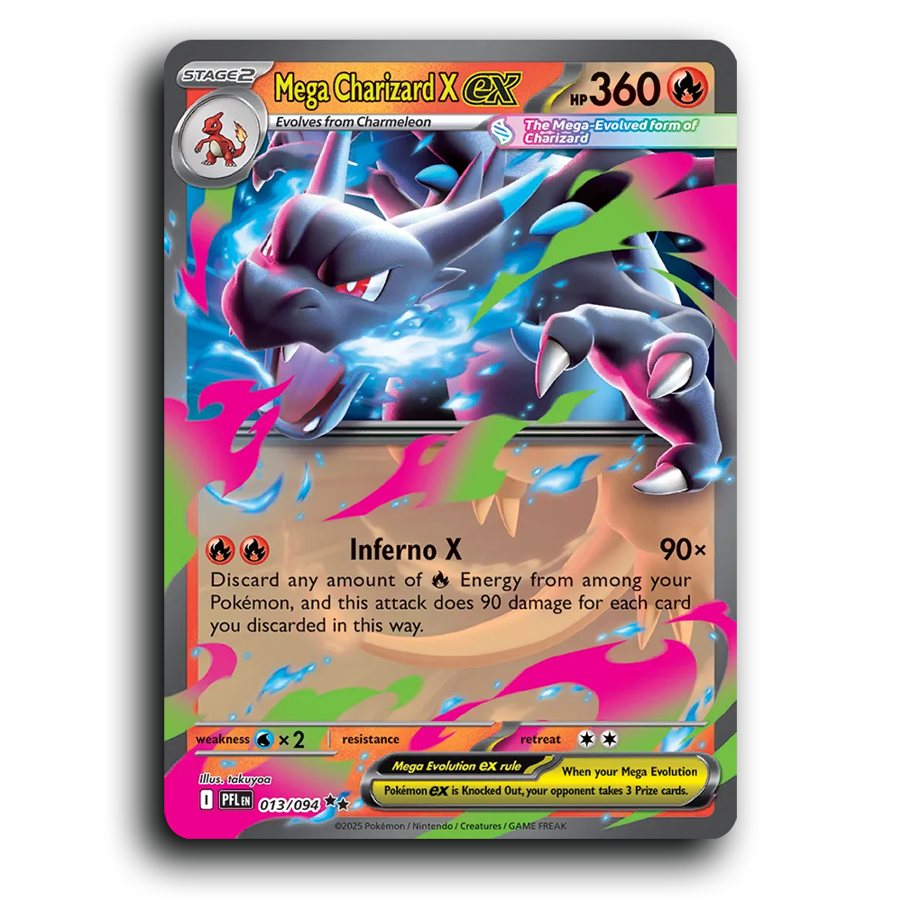 Mega Charizard X ex (013/094) [Phantasmal Flames] Double Rare Pokemon Card TCG Near Mint NM Holofoil