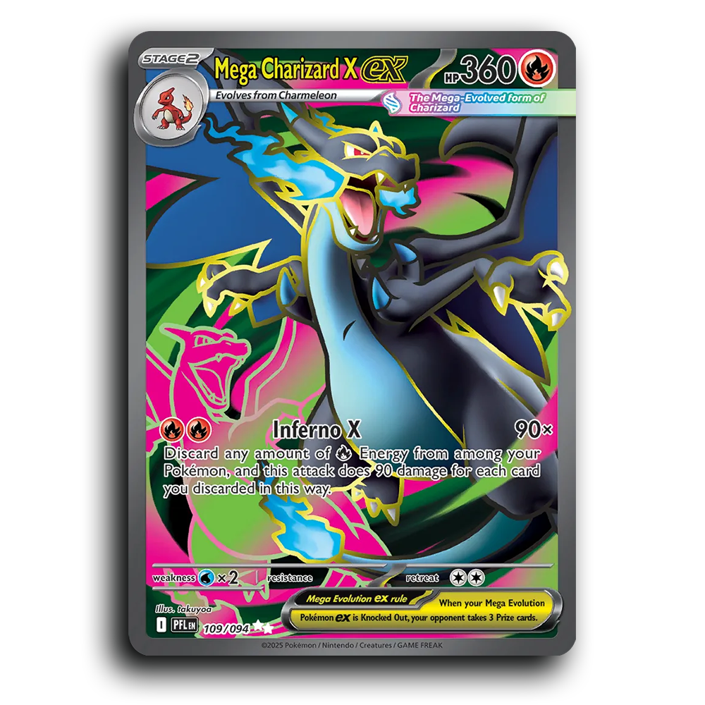 Mega Charizard X ex (109/094) [Phantasmal Flames] Ultra Rare Pokemon Card TCG Near Mint NM Holofoil