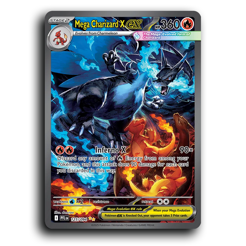 Mega Charizard X ex (125/094) [Phantasmal Flames] Special Illustration Rare Pokemon Card TCG Near Mint NM Holofoil