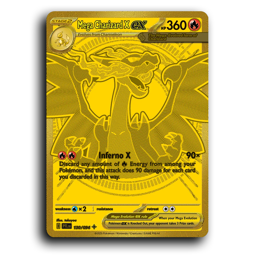 Mega Charizard X ex (130/094) [Phantasmal Flames] Mega Hyper Rare Pokemon Card TCG Near Mint NM Holofoil