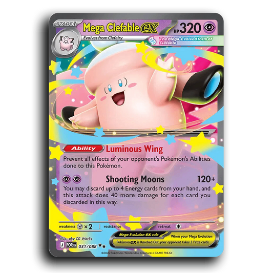 Mega Clefable ex (031/088) [Perfect Order] Double Rare Pokemon Card TCG Near Mint NM Holofoil